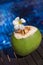 Coconut juice plumeria frangipani flower pool