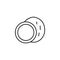 coconut line icon. Element of fruits and vegetables for mobile concept and web apps. Thin line coconut icon can be used for web