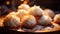Coconut Macaroons Delicately Sweet Backlit Treats With Festive Atmosphere