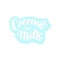 Coconut milk sticker logo. Trendy lettering text font. Packaging, poster, banner design. Vector