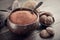 Coconut palm granulated sugar in a bowl