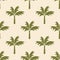 Coconut palm tree silhouettes. Botanical vector seamless pattern . Hand-drawn background for fabric, Wallpaper, stationery, cases