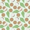 Coconut seamless pattern, island theme for wallpaper or wrapping