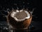 coconut splash in water generative AI