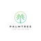 Coconut tree logo design template premium.Palm tree icon inspiration