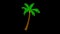 Coconut Tree Travel Adventure icon Line Drawing Animation Transparent Vector Motion Graphics Loop