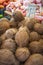 Coconuts for sale at a local market