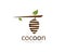 Cocoon logo template vector icon illustration