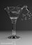 Coctail glass martini 3D illustration