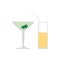 Coctail glasses icon