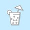Coctail sticker icon. Simple thin line, outline vector of party icons for ui and ux, website or mobile application