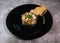 Cod Ceviche recipe, bread in oil and garlic.
