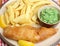 Cod Fish & Chips with Mushy Peas