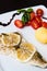 Cod fish dish with lemons and tomatoes