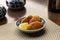 Cod fish fried balls snack starter portuguese traditional bolinho de bacalhau