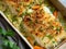 Cod gratin with leeks and carrots