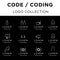 code coding logo design set vector collection