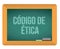 Code of ethics blackboard in Spanish