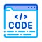 Code File Computer System Vector Thin Line Icon