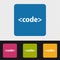 Code Icon - Programming Language Sign - Colorful Vector Illustration