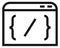 Code line icon. Programming language script symbol