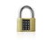 Code locked padlock on the white background. concept security