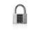 Code locked padlock on the white background. concept security