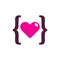 Code Love Logo Icon Design