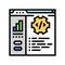 code optimization analyst color icon vector illustration