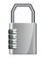 Code padlock. Lock with combination password code. Privacy number password entry. Safeguard and protection concept