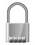 Code padlock. Lock with combination password code. Privacy number password entry. Safeguard and protection concept