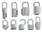 Code padlocks. Locks with combination password code. Different type of safety symbols. Privacy number password entry