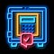 code safe neon glow icon illustration