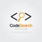 Code Search logo template.