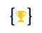 Code Trophy Icon Logo Design Element