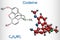 Codeine, opioid analgesic molecule. It is used as a central analgesic, sedative, hypnotic, antinociceptive, antiperistaltic agent