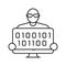 coder programmer business line icon vector illustration