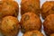 Codfish ball, Fried salted snack stuffed with codfish. In Brazil it is called  Bolinho de bacalhau