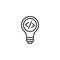 Coding light bulb outline icon