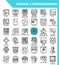 Coding & Programming concept detailed line icons