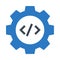 Coding setting glyphs double color icon