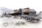 Cody, Wyoming, Old Wooden Wagons in a Ghost Town, United States