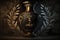Coeus Greek Mythology God Black Gold Vase by Generative AI