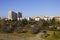 Coexistence of apartment buildings with lush nature