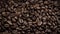 Cofee beans background rotating slowly