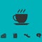 Cofee cup icon flat