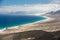 Cofete beach, view from Jandia peninsula, Fuerteventura