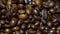 Coffe Beans stirring Macro  Footage