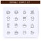 Coffe drinks types line icons set. Editable