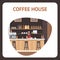 Coffe House Space Modern Interior Square Banner